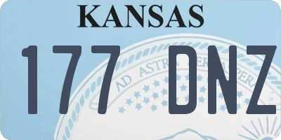 KS license plate 177DNZ