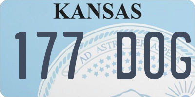 KS license plate 177DOG