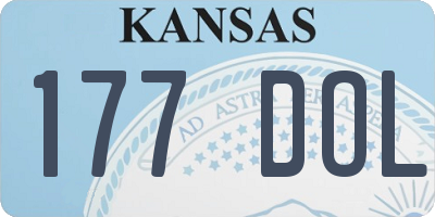 KS license plate 177DOL