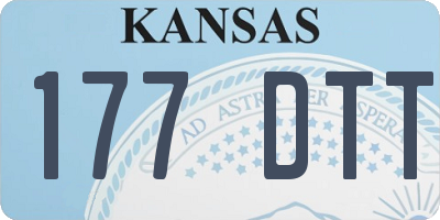 KS license plate 177DTT