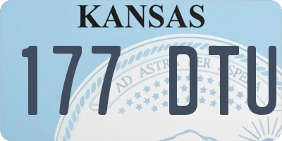KS license plate 177DTU