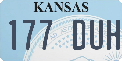 KS license plate 177DUH