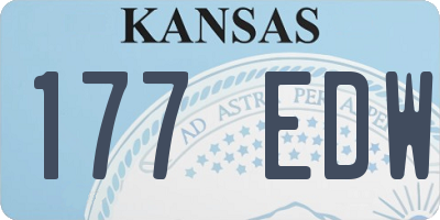 KS license plate 177EDW