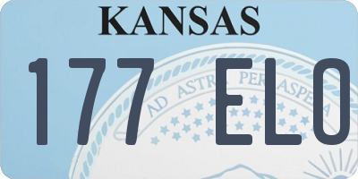 KS license plate 177ELO