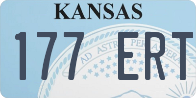 KS license plate 177ERT