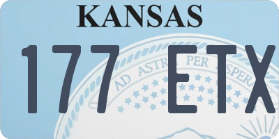 KS license plate 177ETX