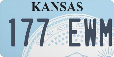 KS license plate 177EWM