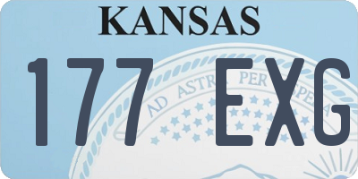 KS license plate 177EXG