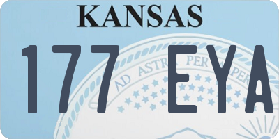 KS license plate 177EYA