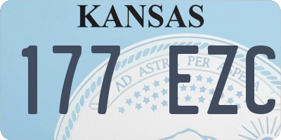 KS license plate 177EZC