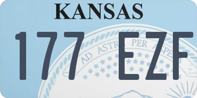 KS license plate 177EZF