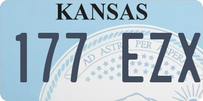 KS license plate 177EZX