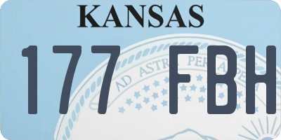 KS license plate 177FBH