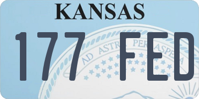 KS license plate 177FED