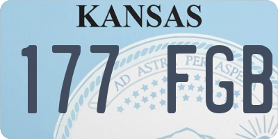 KS license plate 177FGB