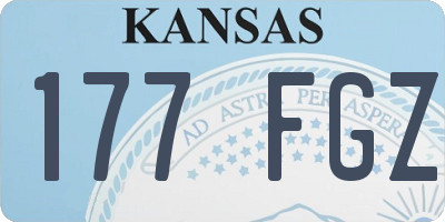 KS license plate 177FGZ