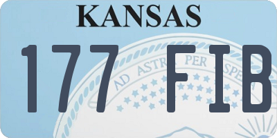 KS license plate 177FIB