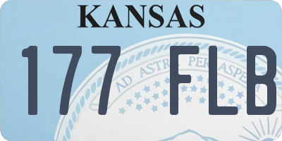 KS license plate 177FLB
