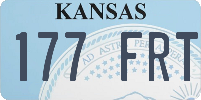 KS license plate 177FRT