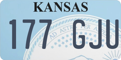 KS license plate 177GJU