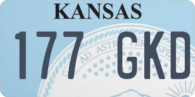 KS license plate 177GKD