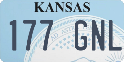 KS license plate 177GNL