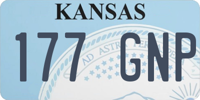 KS license plate 177GNP