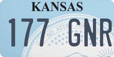 KS license plate 177GNR