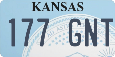 KS license plate 177GNT