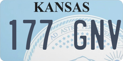 KS license plate 177GNV