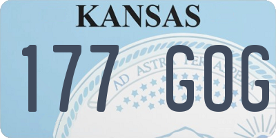 KS license plate 177GOG