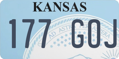 KS license plate 177GOJ
