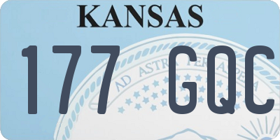 KS license plate 177GQC