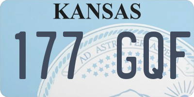KS license plate 177GQF