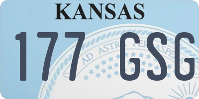 KS license plate 177GSG