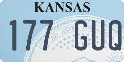 KS license plate 177GUQ