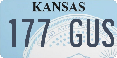 KS license plate 177GUS