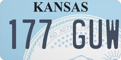 KS license plate 177GUW