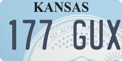 KS license plate 177GUX
