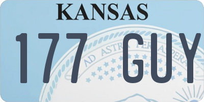 KS license plate 177GUY