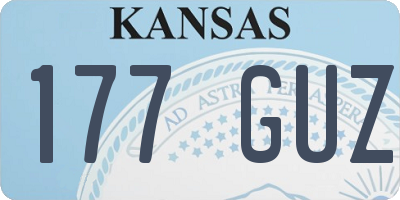 KS license plate 177GUZ