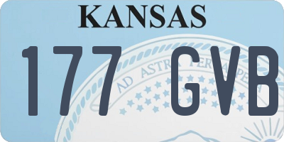 KS license plate 177GVB