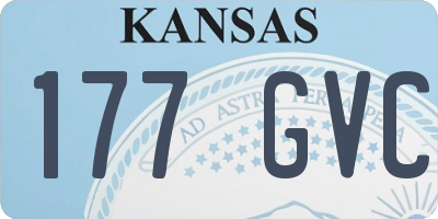 KS license plate 177GVC