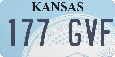 KS license plate 177GVF