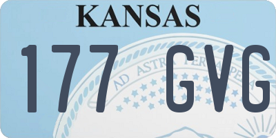 KS license plate 177GVG