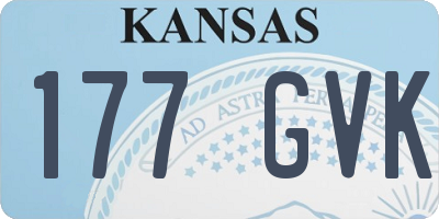 KS license plate 177GVK