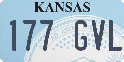 KS license plate 177GVL