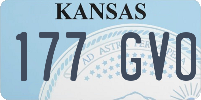 KS license plate 177GVO