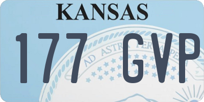 KS license plate 177GVP