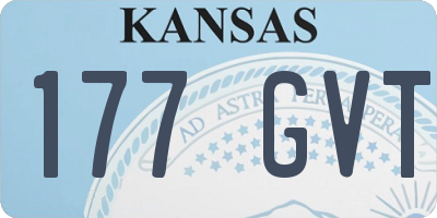 KS license plate 177GVT